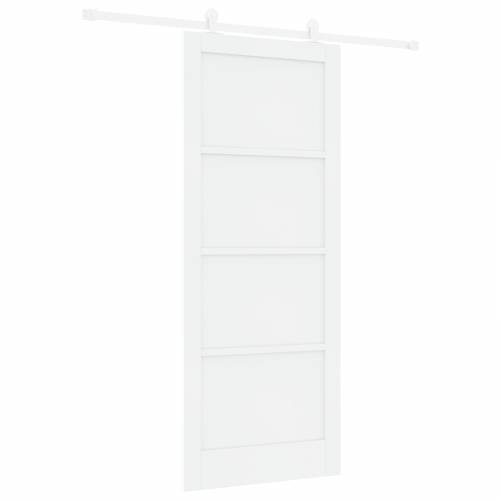 klizna vrata s setom za pričvršćivanje bijela 86x211 cm čvrsta borovina Cijena