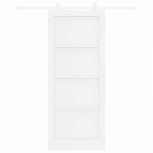 klizna vrata s setom za pričvršćivanje bijela 86x211 cm čvrsta borovina Cijena