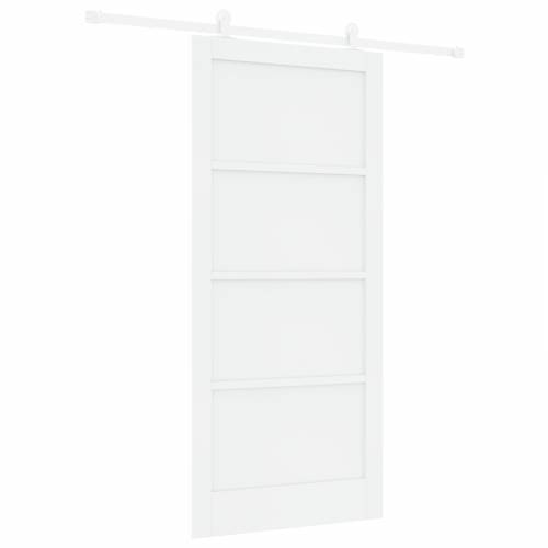 Klizna vrata sa setom hardvera Bijela 93x202 cm Puno drvo bor Cijena