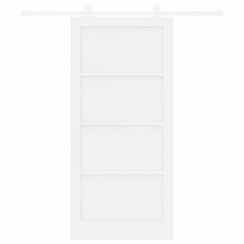 Klizna vrata sa setom hardvera Bijela 93x202 cm Puno drvo bor Cijena