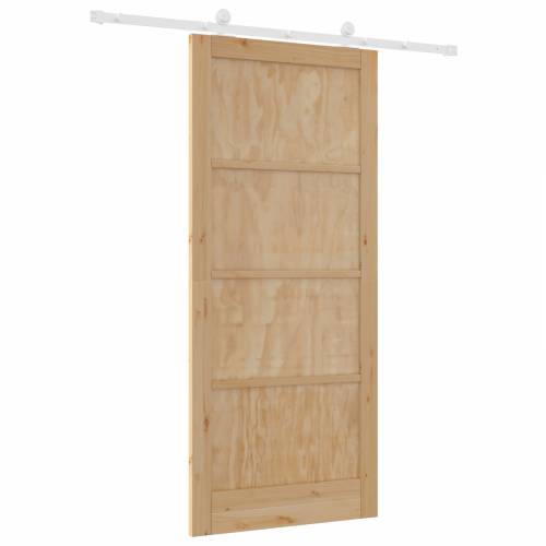 Klizna vrata s dodatkom za montažu 93x211 cm od čvrstog borovog drva Cijena