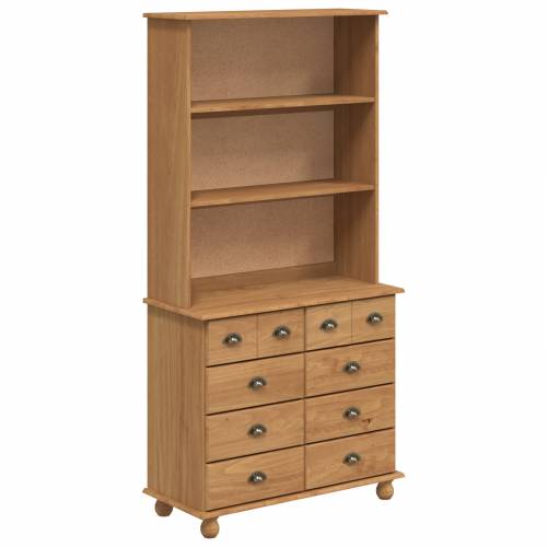 Hutch ‘ASKIM’u boji meda 91x40x183 cm od čvrstog borovog drveta Cijena