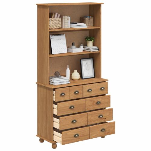 Hutch ‘ASKIM’u boji meda 91x40x183 cm od čvrstog borovog drveta Cijena