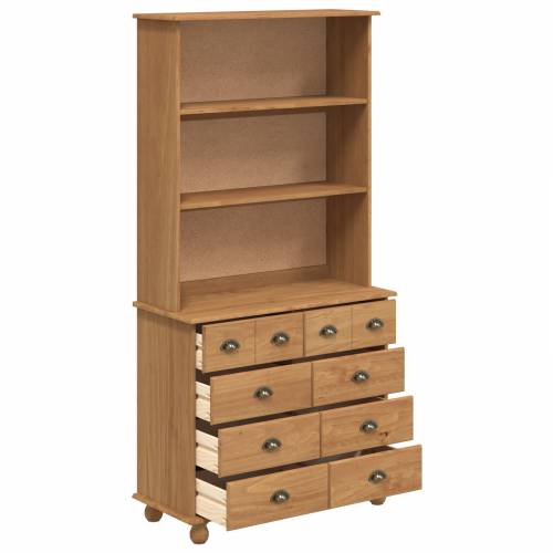 Hutch ‘ASKIM’u boji meda 91x40x183 cm od čvrstog borovog drveta Cijena