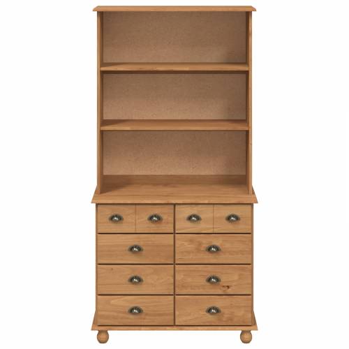 Hutch ‘ASKIM’u boji meda 91x40x183 cm od čvrstog borovog drveta Cijena