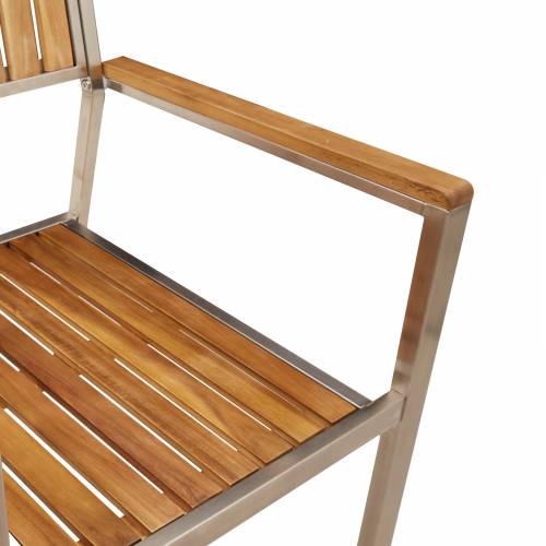 9-dijelni vrtni set za obedovanje od čvrstog bagremovog drveta Cijena