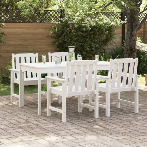 vrtne stolice 4 kom Bijele 65,5x55,5x88 cm HDPE Cijena