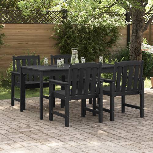 vrtni stolci 4 kom Crni 65,5x55,5x88 cm HDPE Cijena