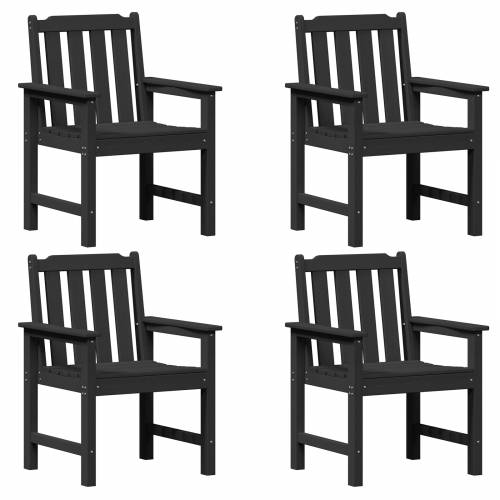 vrtni stolci 4 kom Crni 65,5x55,5x88 cm HDPE Cijena