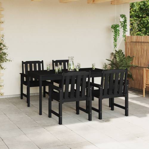 vrtni stolci 4 kom Crni 65,5x55,5x88 cm HDPE Cijena