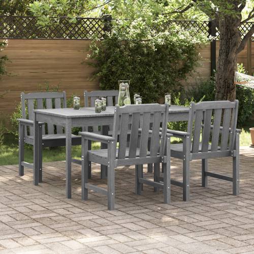 vrtne stolice za objedovanje 4 kom svijetlosive 65.5x55.5x88 cm HDPE Cijena