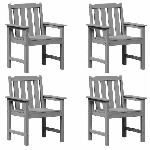 vrtne stolice za objedovanje 4 kom svijetlosive 65.5x55.5x88 cm HDPE Cijena