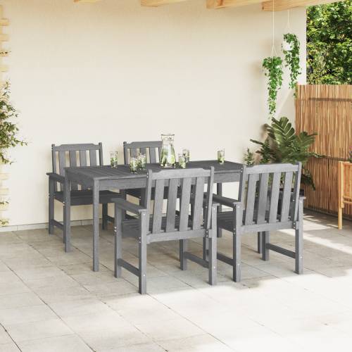 vrtne stolice za objedovanje 4 kom svijetlosive 65.5x55.5x88 cm HDPE Cijena