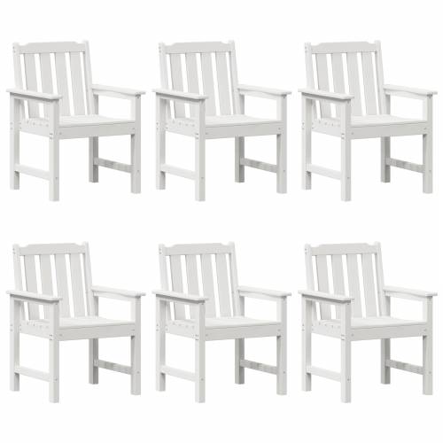 vrtne stolice za blagovanje 6 kom Bijele 65.5x55.5x88 cm HDPE Cijena