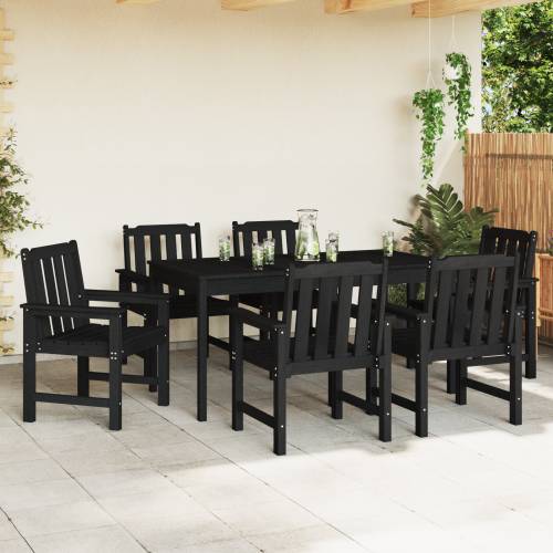 vrtne stolice za objed 6 komada Crne 65,5x55,5x88 cm HDPE Cijena