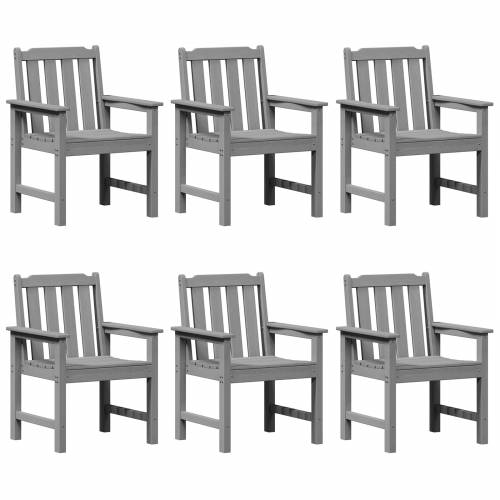 vrtne blagovaonske stolice 6 kom Svijetlosiva 65.5x55.5x88 cm HDPE Cijena