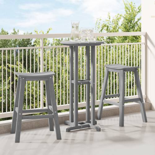 set od 3 dijela vrtnih barova svjetlosiva HDPE Cijena