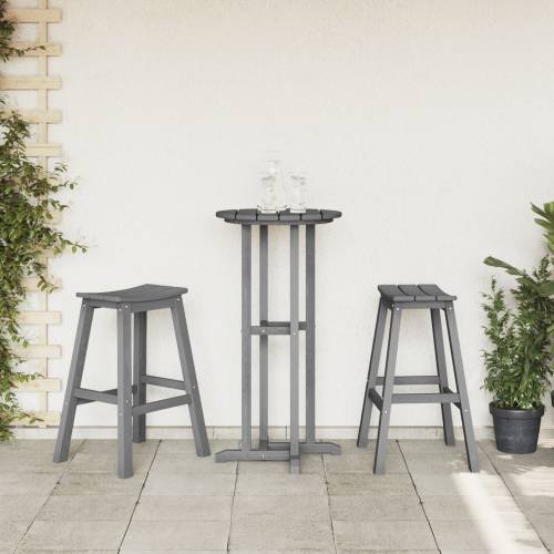 set od 3 dijela vrtnih barova svjetlosiva HDPE Cijena