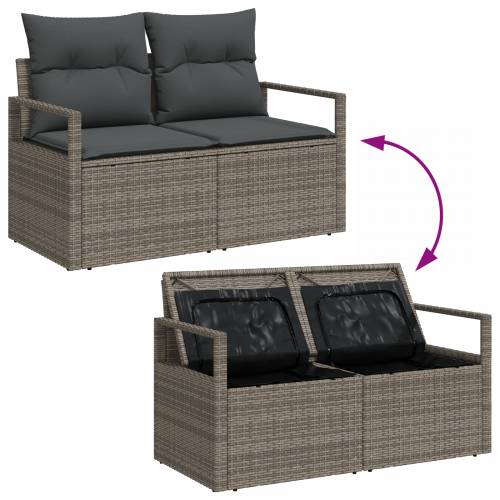 Vrtna garnitura - 10-dijelni set vrtnih sofa s Jastucima Siva Poli Ratan Cijena