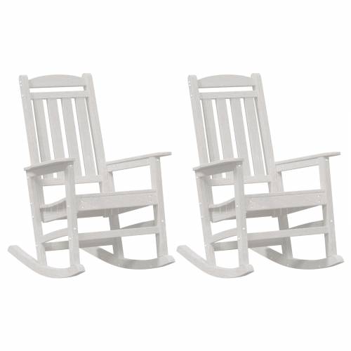 Vrtne ljuljačke 2 kom Bijele 70x92x107.5 cm HDPE Cijena