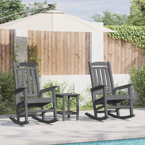 2 kom ljuljačke stolice Svijetlosiva 70x92x107.5 cm HDPE Cijena