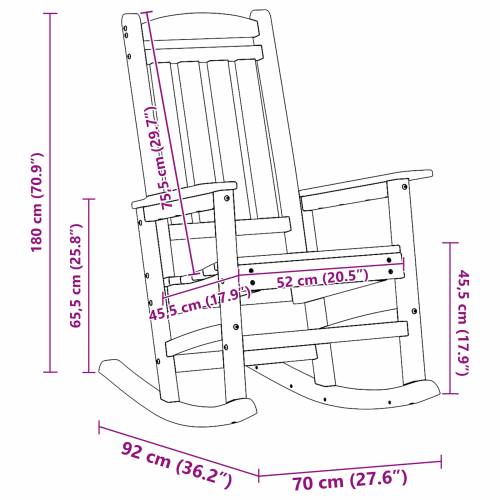 2 kom ljuljačke stolice Svijetlosiva 70x92x107.5 cm HDPE Cijena