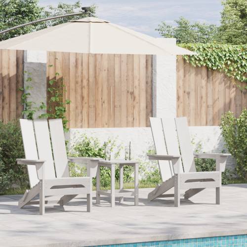 Sklopive Adirondack stolice 2 kom Bijela 74.5x80.5x90 cm HDPE Cijena