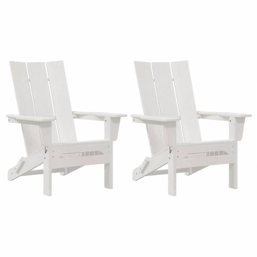 Sklopive Adirondack stolice 2 kom Bijela 74.5x80.5x90 cm HDPE Cijena