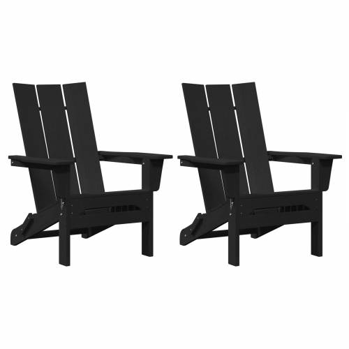 Sklopive Adirondack stolice 2 kom Crne 74.5x80.5x90 cm HDPE Cijena