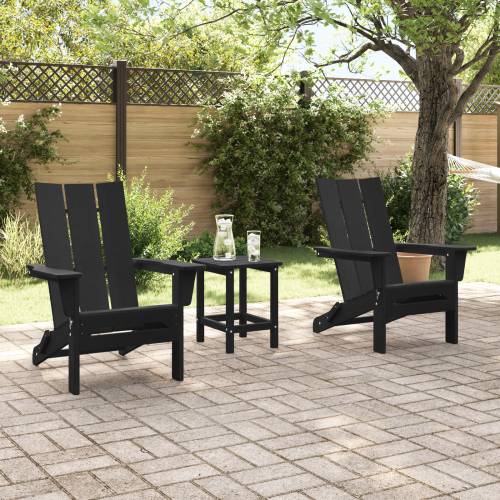 Sklopive Adirondack stolice 2 kom Crne 74.5x80.5x90 cm HDPE Cijena