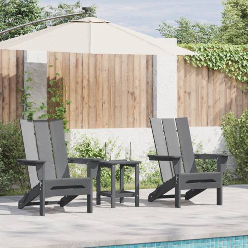 Sklopivi Adirondack stolci 2 komada Svjetlosivi 74.5x80.5x90 cm HDPE Cijena