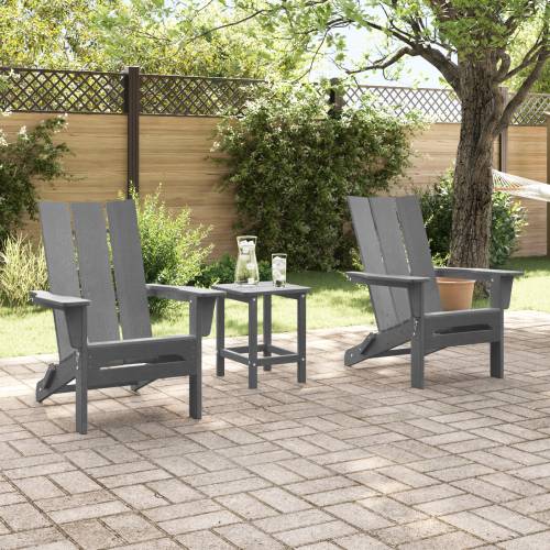 Sklopivi Adirondack stolci 2 komada Svjetlosivi 74.5x80.5x90 cm HDPE Cijena