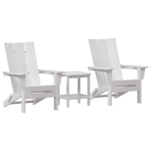 set za odmaranje u vrtu od 3 dijela bijeli HDPE Cijena