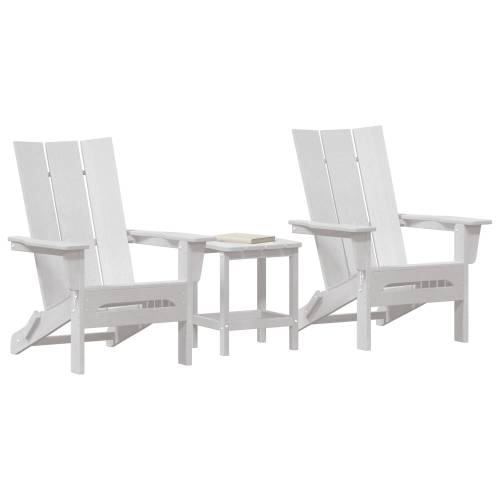 set za odmaranje u vrtu od 3 dijela bijeli HDPE Cijena