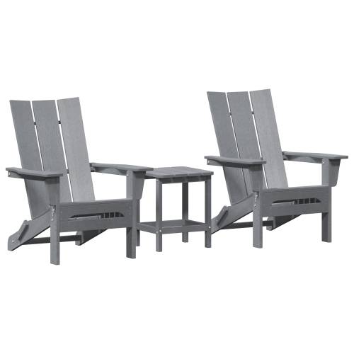3-dijelni vrtni lounge set svijetlosiva HDPE Cijena