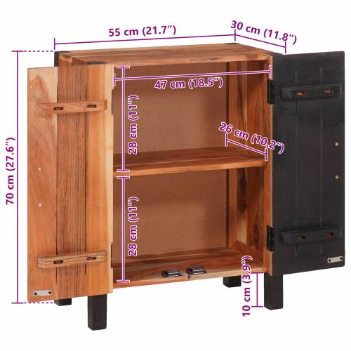 Buffeti i komode Smeđa 55 x 30 x 75 cm Masivno bagremovo drvo Cijena
