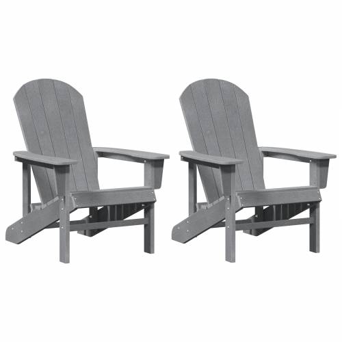 Adirondack stolice 2 kom Svjetlosiva 74x82x90 cm HDPE Cijena