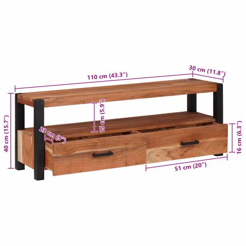 Kabineti i police za skladištenje medija Smeđa 110 x 30 x 40 cm Cijena