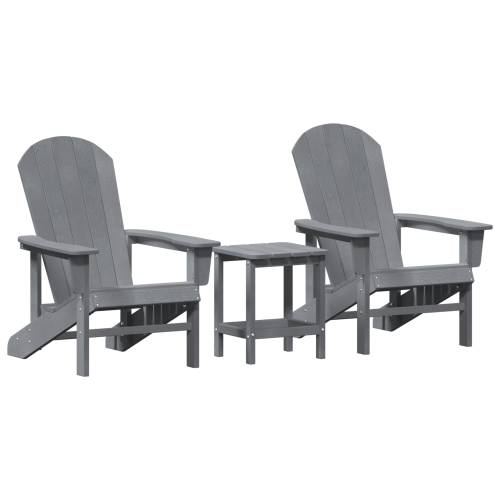 set od 3 dijela vrtnog namještaja svijetlosive HDPE Cijena