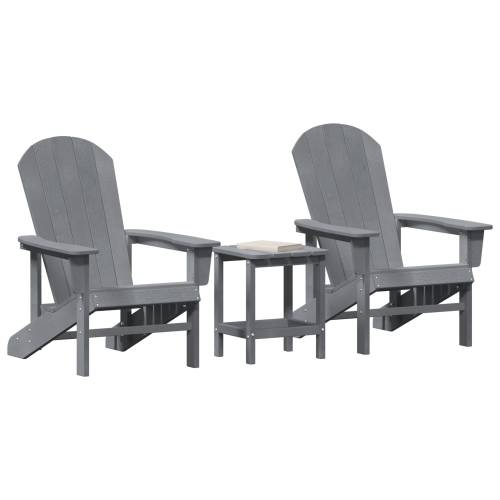 set od 3 dijela vrtnog namještaja svijetlosive HDPE Cijena