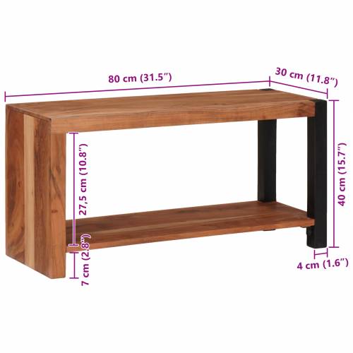 Police za knjige Smeđa, Crna 80 x 30 x 110 cm Cijena