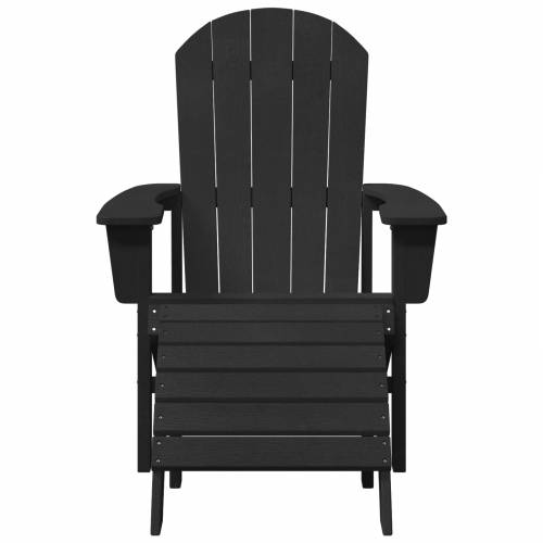 Adirondack stolice s osloncima za noge 2 kom Crna HDPE Cijena