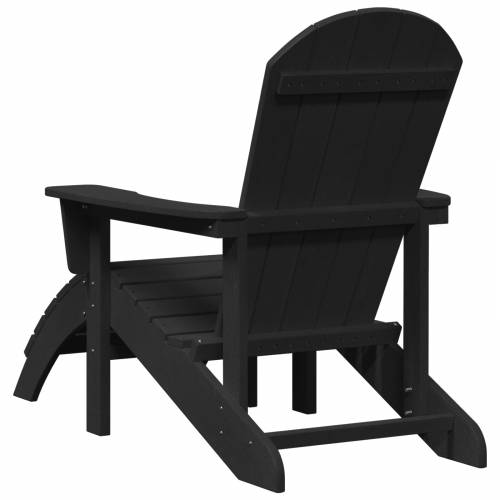Adirondack stolice s osloncima za noge 2 kom Crna HDPE Cijena