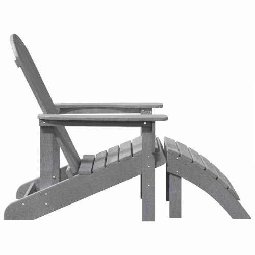 Adirondack stolice s podnožjima 2 kom svjetlosiva HDPE Cijena