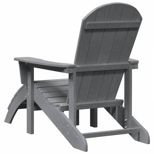 Adirondack stolice s podnožjima 2 kom svjetlosiva HDPE Cijena