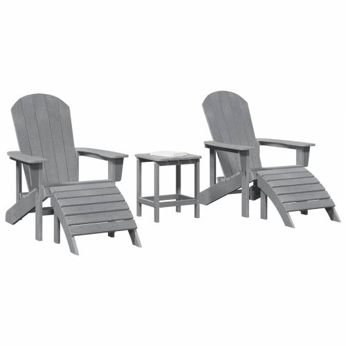 Set od 3 Vrtni Lounge Set Svjetlosiva HDPE Cijena
