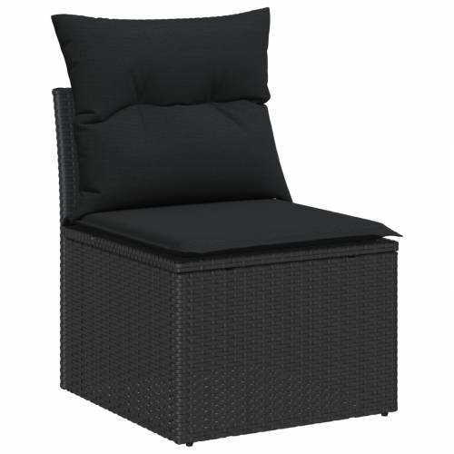 set od 6 komada vrtnih sofa s jastucima crni poli ratan Cijena