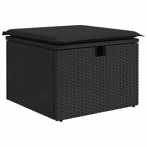 set od 6 komada vrtnih sofa s jastucima crni poli ratan Cijena