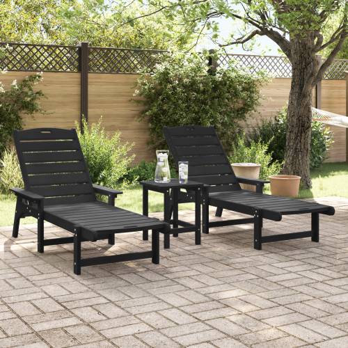 Ležaljke 2 kom crna 162x53x98,5 cm HDPE Cijena
