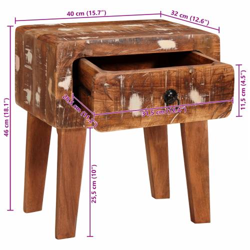 Konačni stolovi Šareni 40 x 32 x 46 cm masivno obnovljeno drvo Cijena